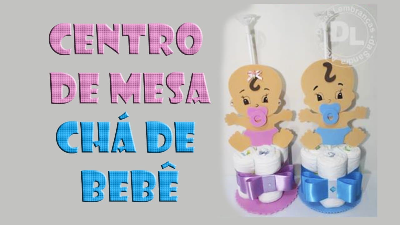 Como fazer centro de mesa para ch de bebe com fralda